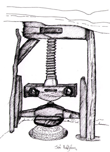 Wine press, Casa Alpujarre�a, Bubion.
