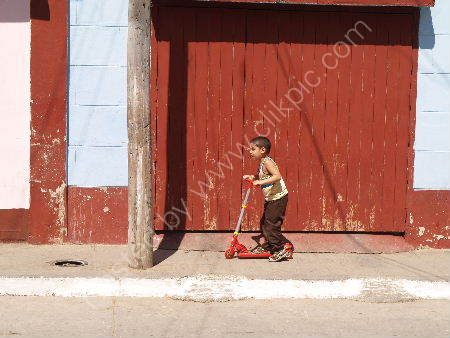 Boy on scooter