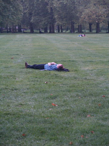 Sleeping in park