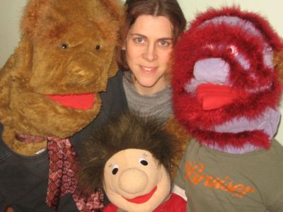 Me with three of my characters
