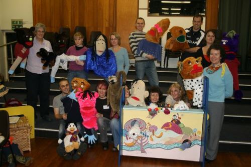 Puppets created at a teacher's workshop
