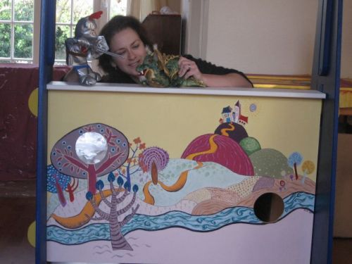 Hazel Keelan who painted my puppet theatre