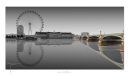 London Eye Reflection Black & White