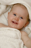Young baby smiling