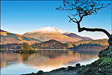 Blencathra over Derwentwater in winter