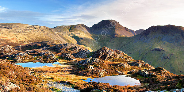 Haystacks tarns and Great Gable beyond.