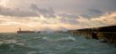 A stormy day at Newhaven Harbour.