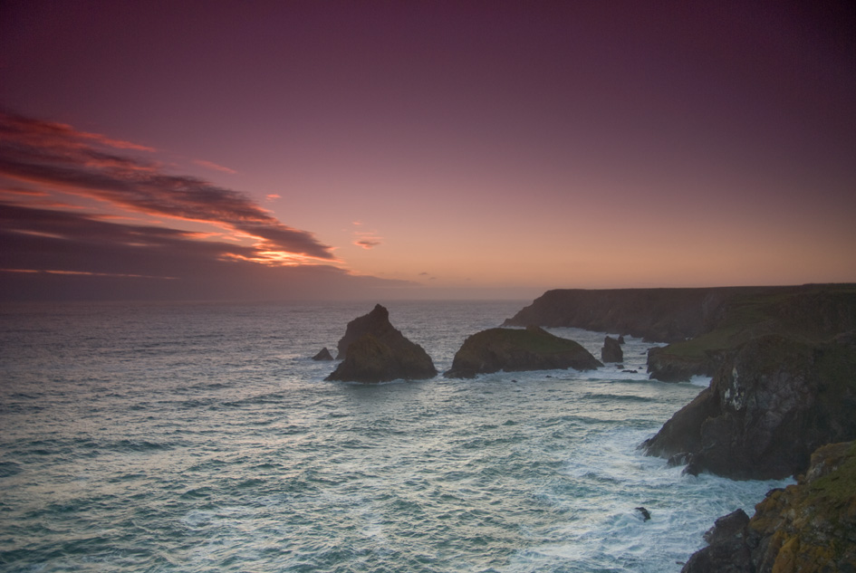 Kynance Cove after Sunset