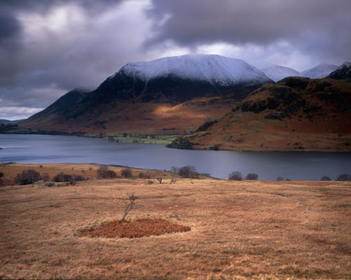 'Grassmoor lit over Crummock Water'
