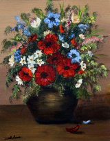 Vase Countryside Flowers