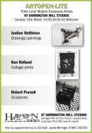 Exhibition Poster for the Artopen-Lite show at Harrington Mill in March 2011