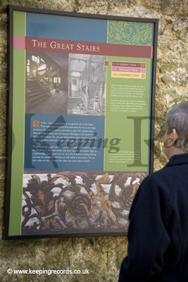 Graphic panel at Cowdray Ruins 
