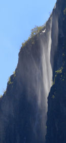 Naeroyfjord high waterfall