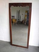 A Victorian mirror solid mahogany, suitable for home interiors or shop display, reserved