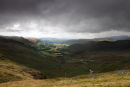 Eskdale Valley lit up in mid afternoon gloom