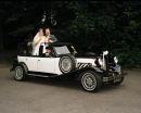 Arriving to the hotel in the beautiful Beaufort Car.