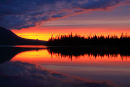 Kathleen Lake au coucher du soleil