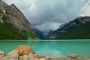 Lac Louise avant l'orage