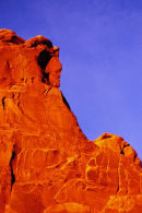 Le sage - Détail de Park Avenue au coucher du soleil - Arches NP, Utah