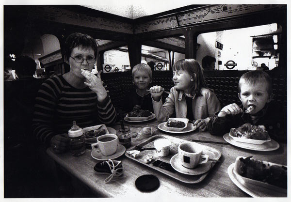 A family profile photographed in the east end of London