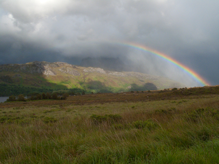 Rainbow over Slioch.