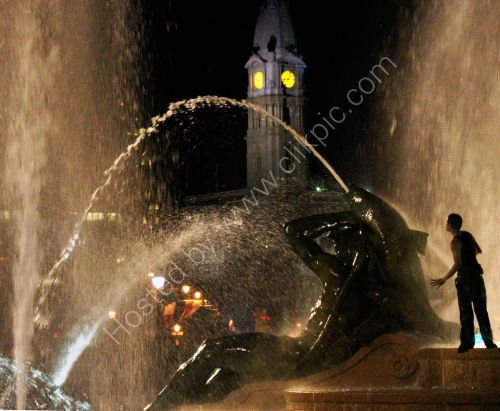 Time for a swim in the fountain