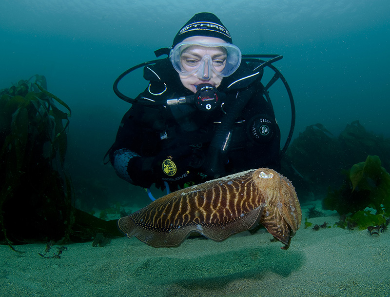 Model Paula Bailey and CuttleFish