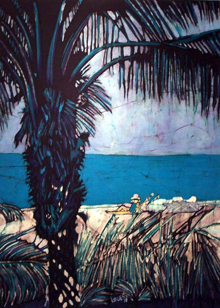 Beach View through the Palm