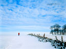 Walking in the snow, Peak District National Park