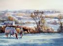 Cold Frosty Morning, Winterbourne. SOLD