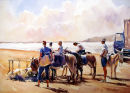 Donkey rides, Weston beach. SOLD