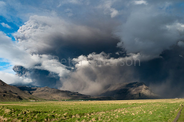 View showing Plume of the Volcano