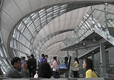 Departure lounge at the new Suvarnabhumi airport Bangkok