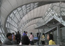 Departure lounge at the new Suvarnabhumi airport Bangkok
