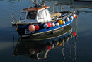 Boat reflections, Lyme Regis harbour