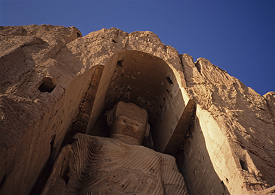 One of the great Buddhas at Bamyan, Afghanistan, since destroyed by the Taliban