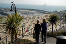 Gardens and beach, Lyme Regis