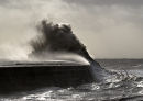 Stormy wave on The Cobb, Lyme Regis