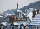 Town roofs in the snow. March 2009.
