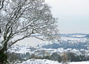 Lyme Regis in the snow from Timber Hill. March 2009.