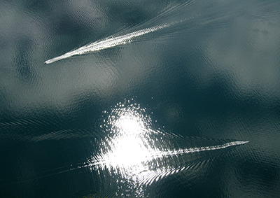 Reflections on Lake Lugano, Switzerland