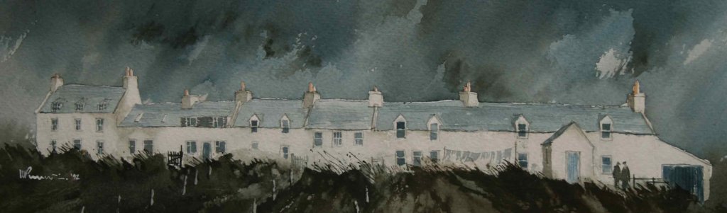 57 Skye - Cottages at Stein III 42x13cm
