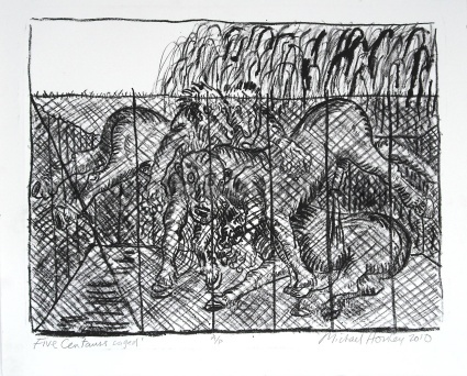 Title: Five Caged Centaurs