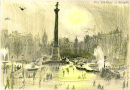 Wet Afternoon Trafalgar Square