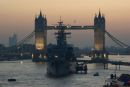 Dawn on HMS Belfast