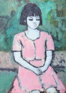 Young Girl in Pink Dress