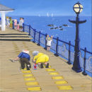 Polishing the Plaques on the Pier
