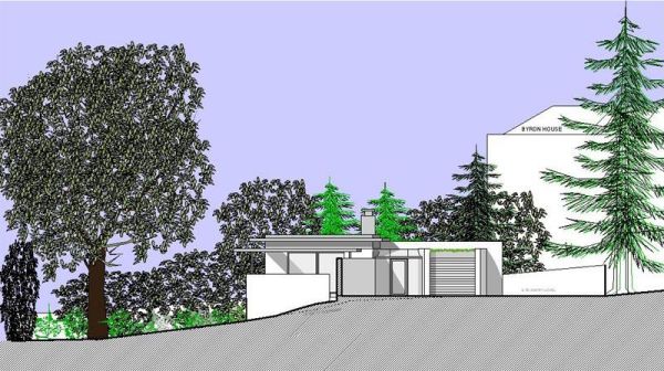 Modern house in a conservation area