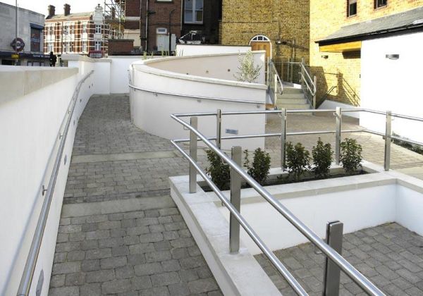 A combination of ramps and meeting spaces were incorporated