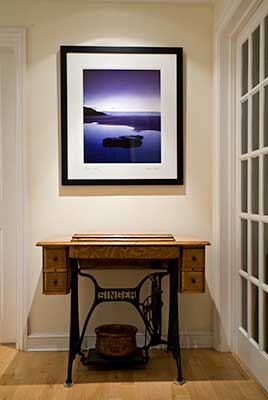 'Rockpool at Dusk' in a Black Frame